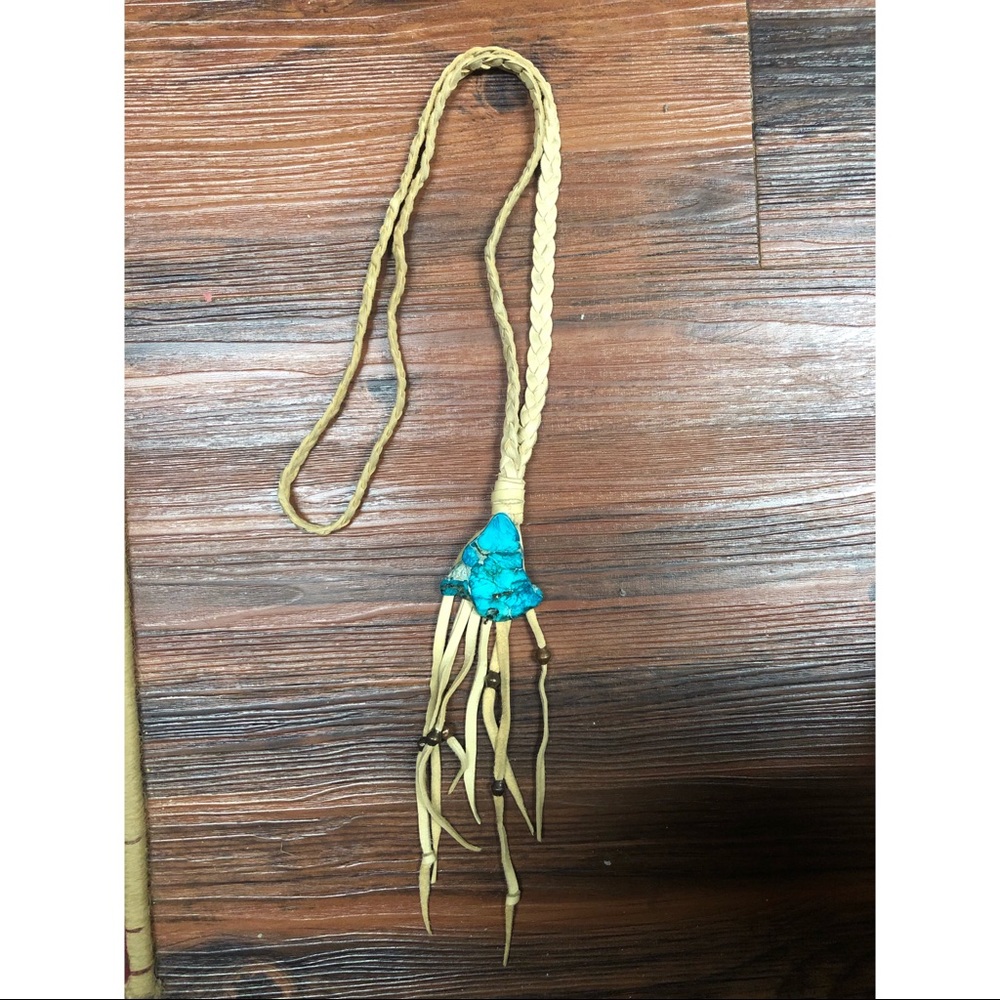 Long Turquoise Slab necklace